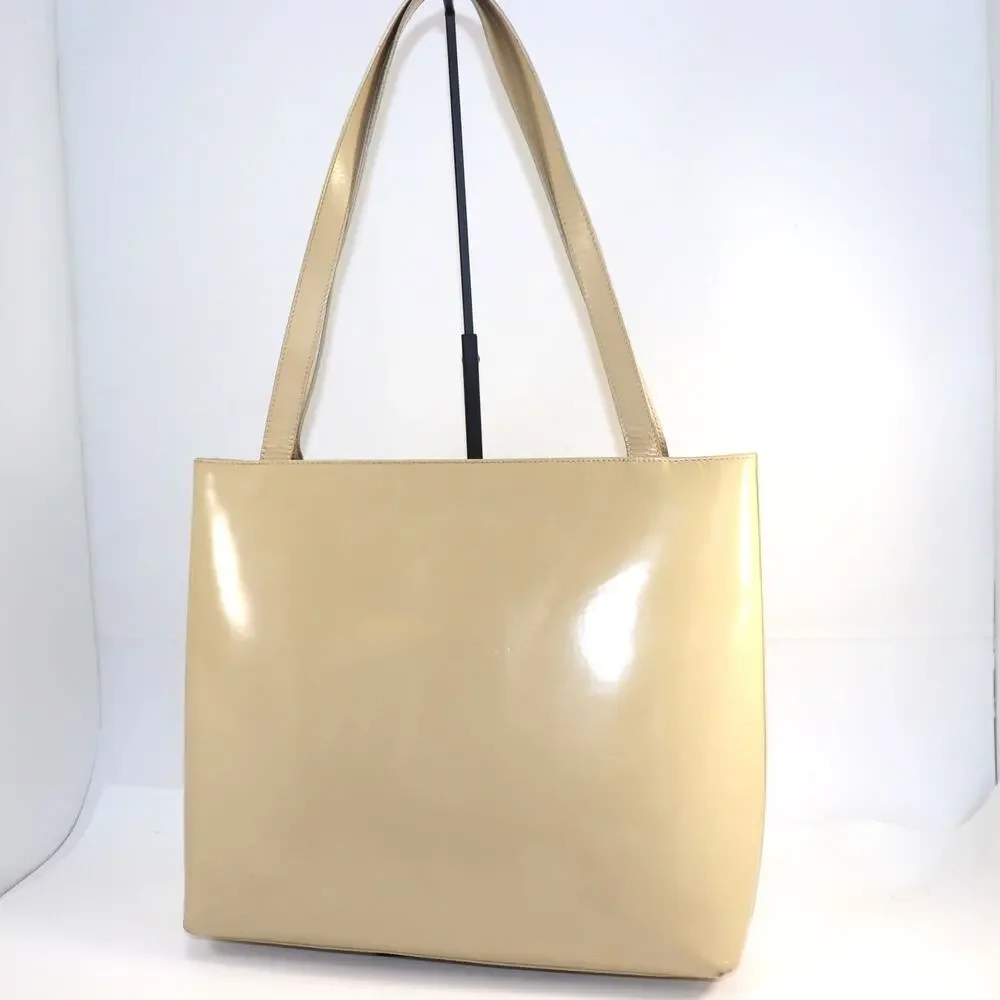 Vintage Gucci Smooth Leather Tote in Cream‎ – Rare Design, Beautiful Condition